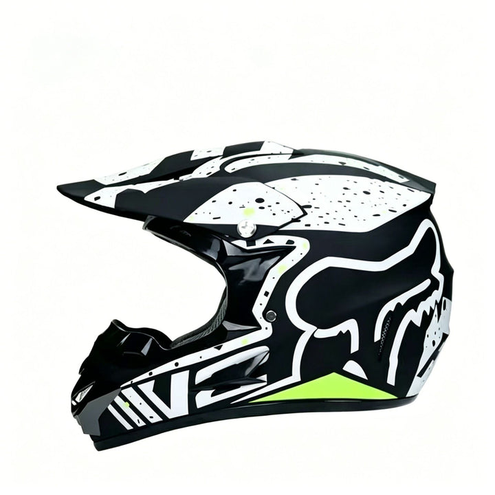 full-face motocross helmet with extended visor and reinforced chin guard Stornfield