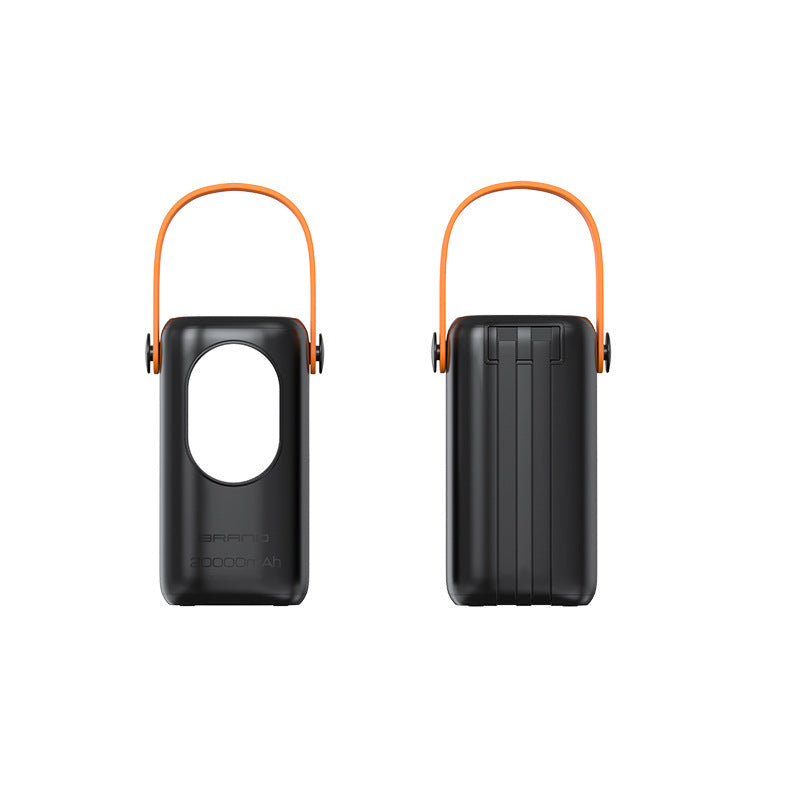 Portable power bank with integrated carrying handle and digital charging indicator Stornfield