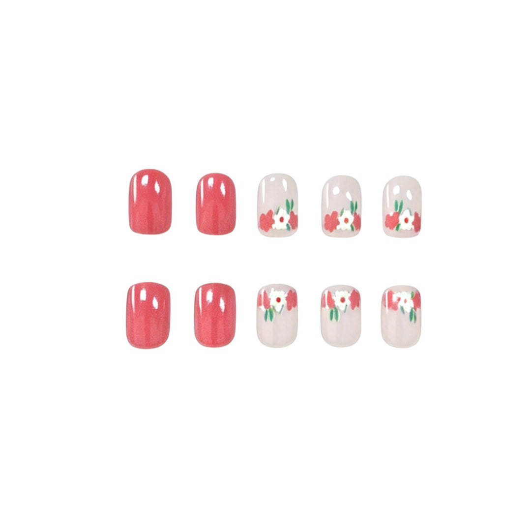 Artistic Floral Gel Nail Enhancements Stornfield