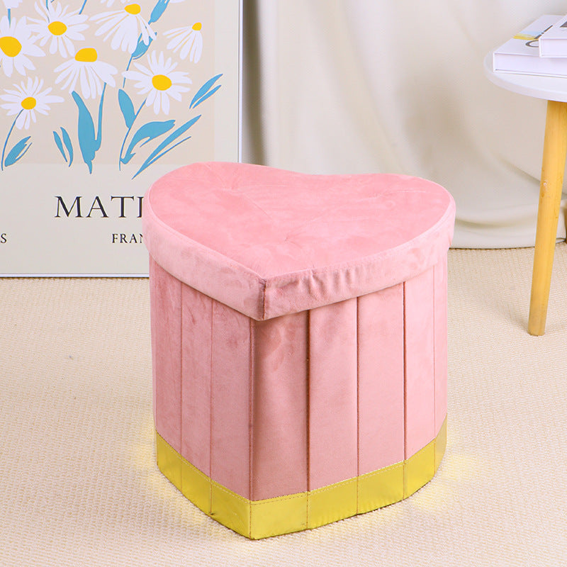 Stylish Heart-Shaped Storage Ottoman Stornfield