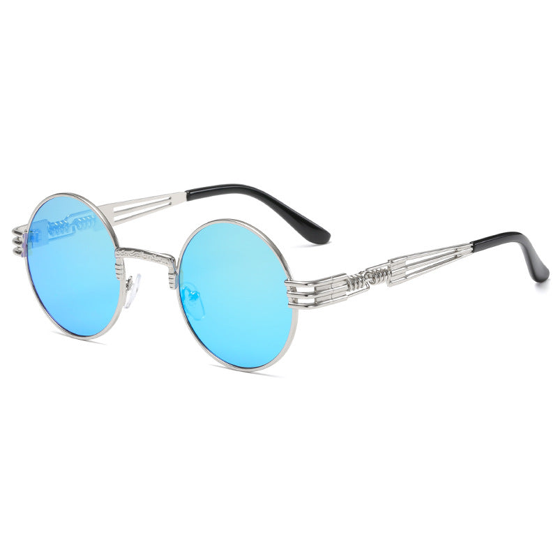 Women's Retro-Inspired Round Sunglasses with Unique Metal Frame Stornfield