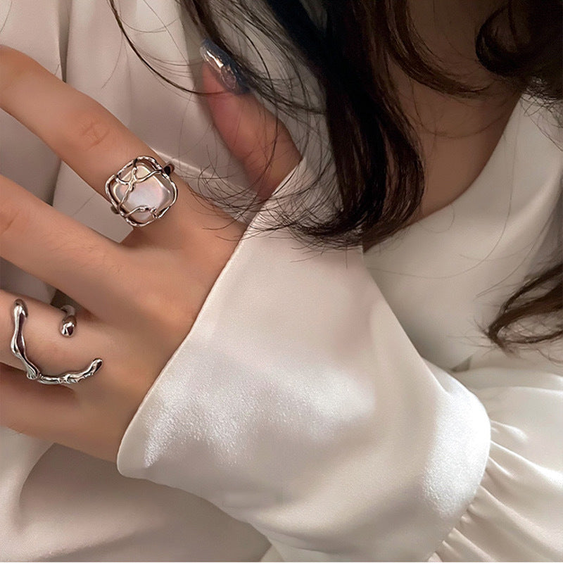 Stylish Ring with Organic Design Stornfield