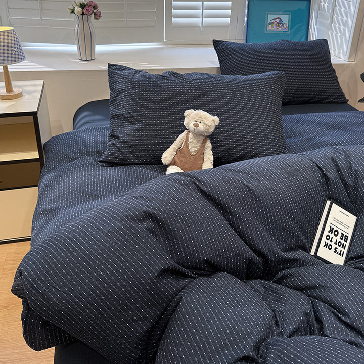 Premium Soft Striped Quilt Set