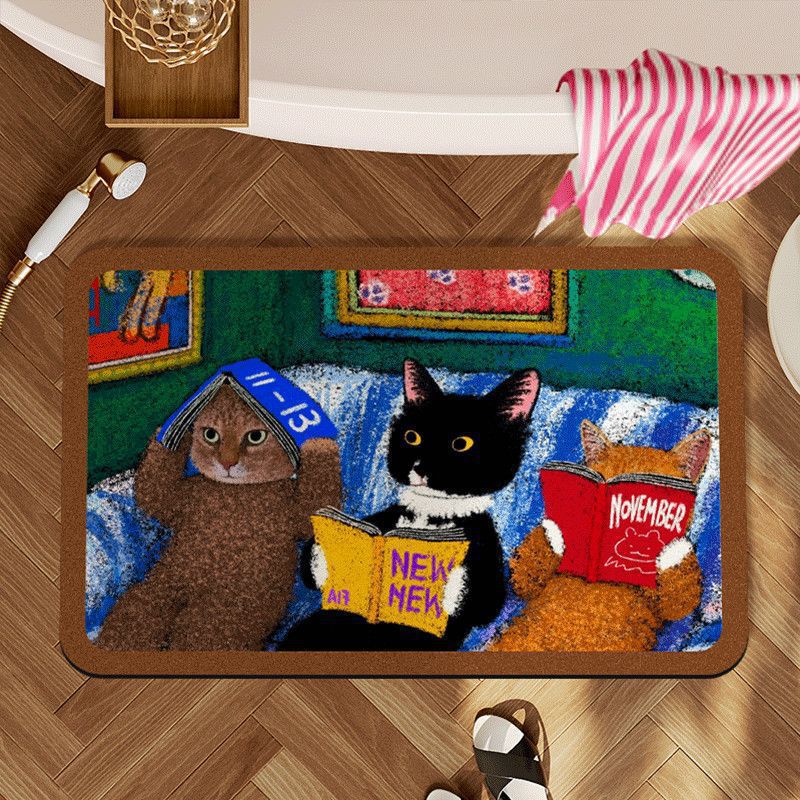 Decorative Cat-Themed Area Mat Stornfield