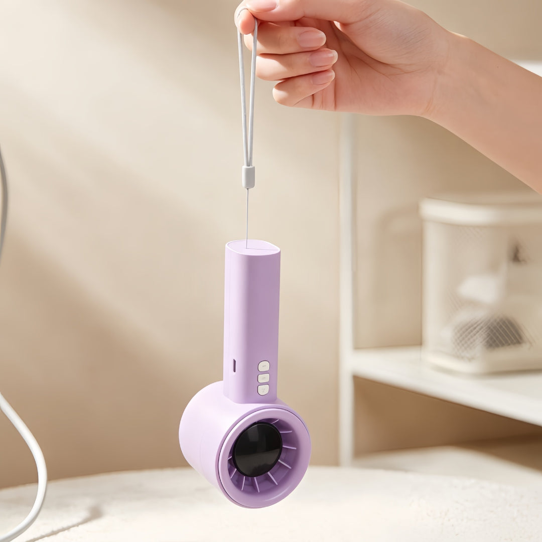 Women's portable high-speed fan with digital temperature display Stornfield