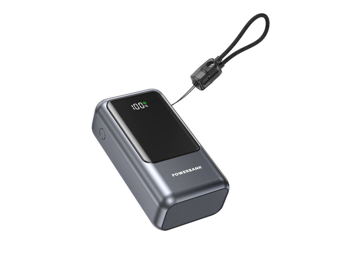 Portable power bank with digital charge indicator and compact design Stornfield