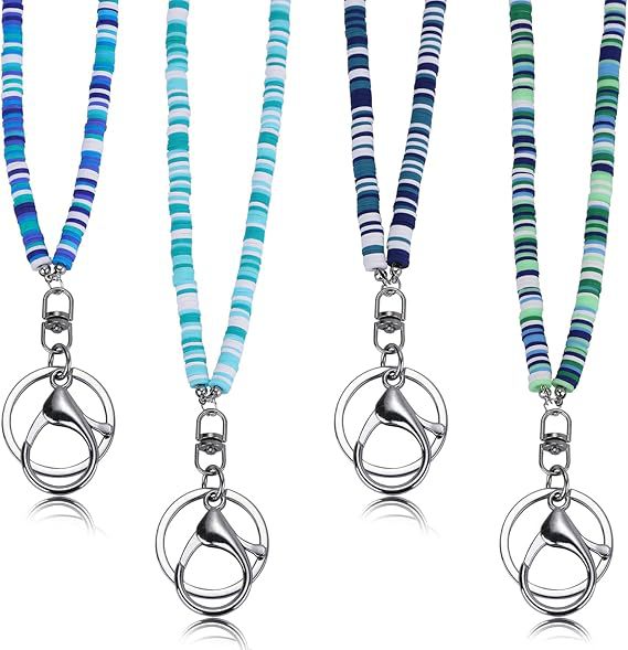 Colorful Beaded ID Badge Holder Lanyard Stornfield