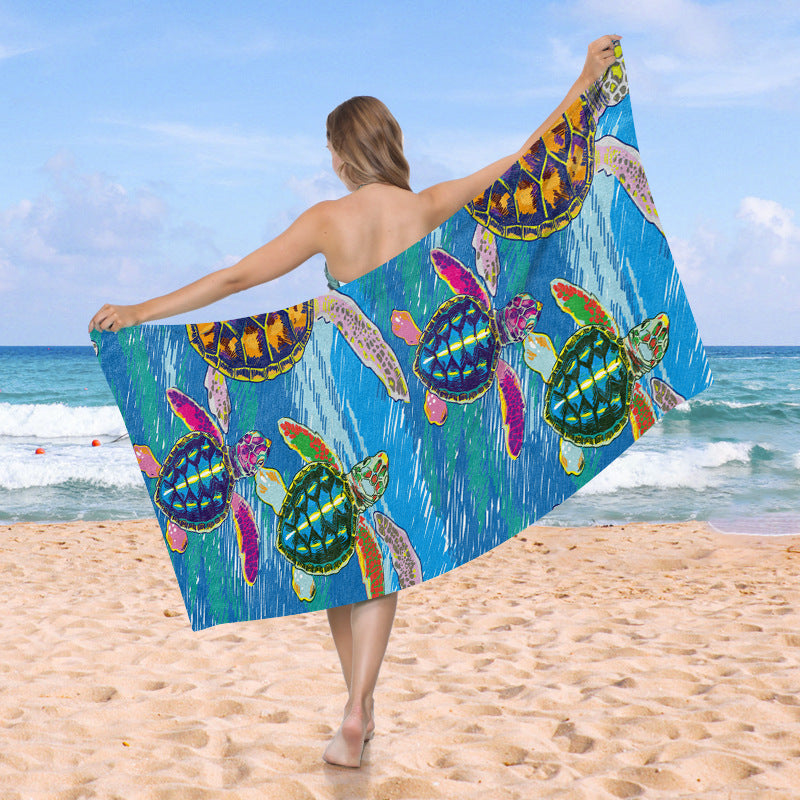 Beach towel with creative turtle design Stornfield