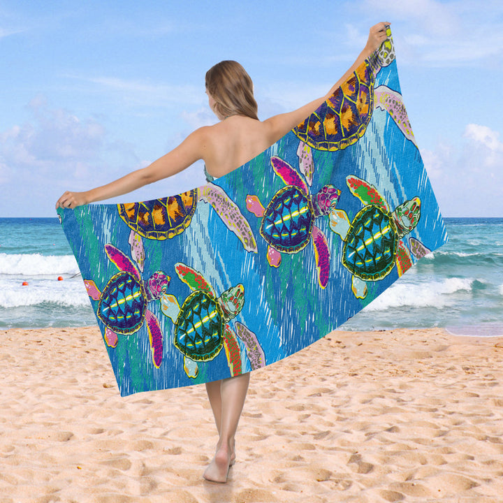 Beach towel with creative turtle design Stornfield