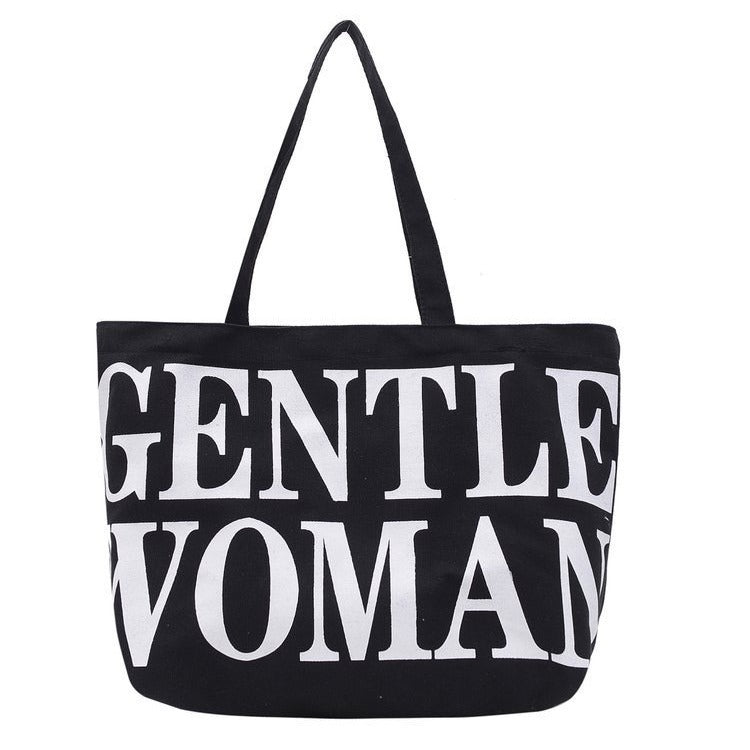 Fashionable cotton bag with striking lettering Stornfield