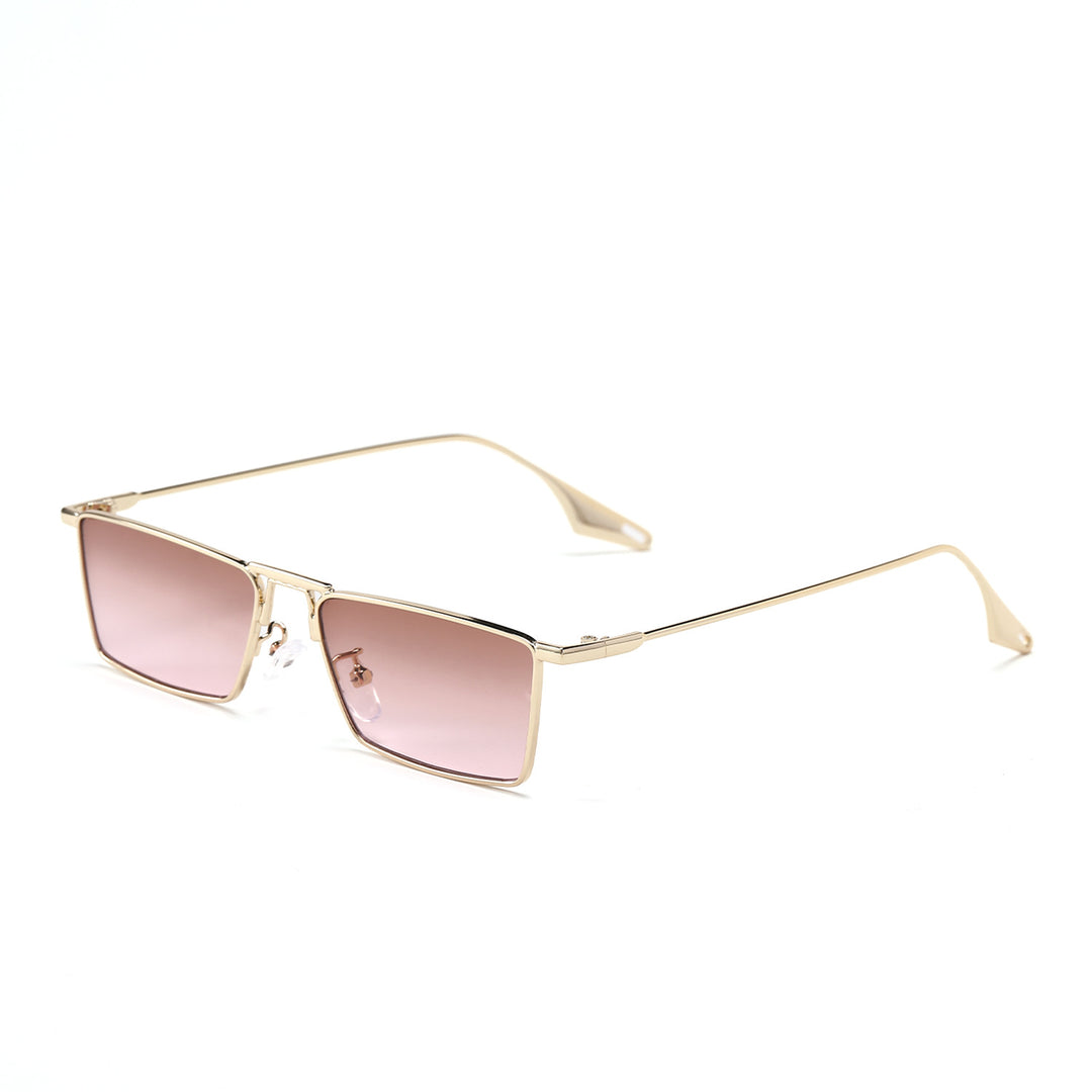 Women's elegant square sunglasses with narrow metal frame and UV protection Stornfield