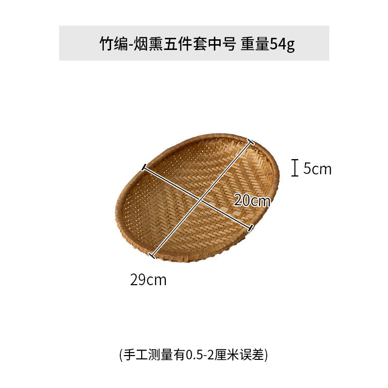 Women oval serving basket made of handwoven natural material Stornfield