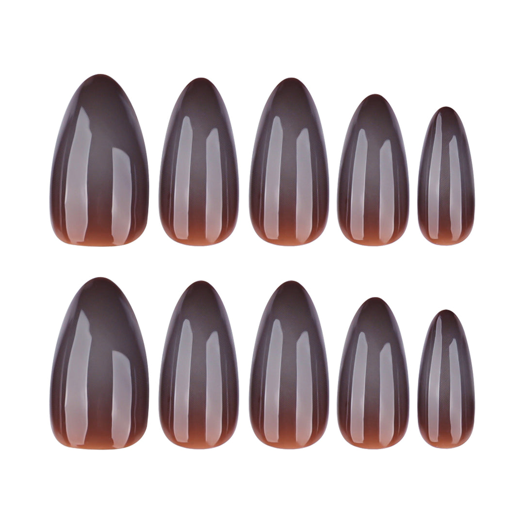 Artful nail extensions in elegant banana design Stornfield