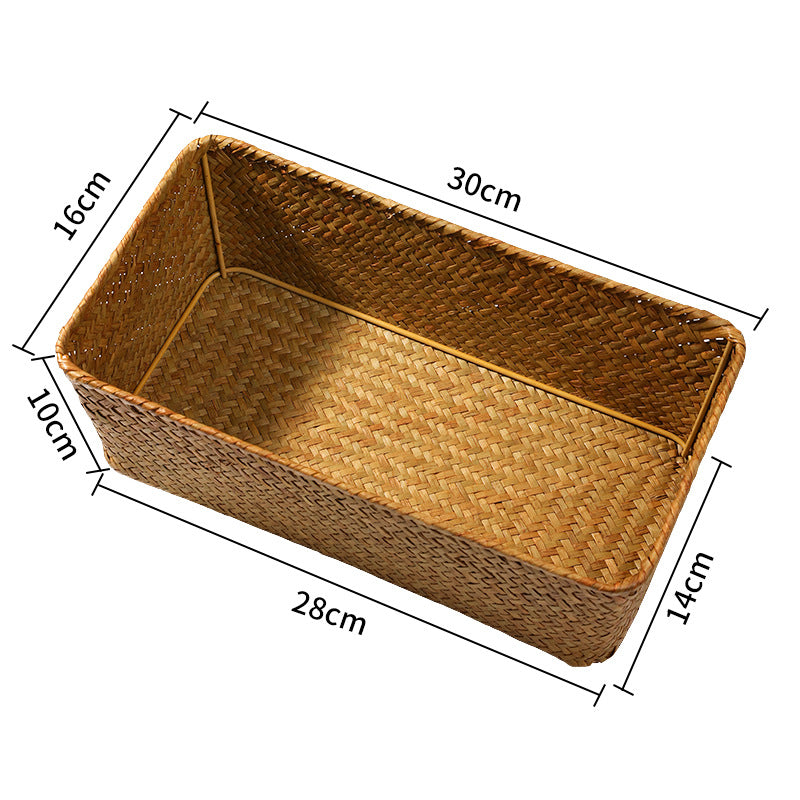 Unisex Rectangular Storage Basket made of Natural Wicker Stornfield