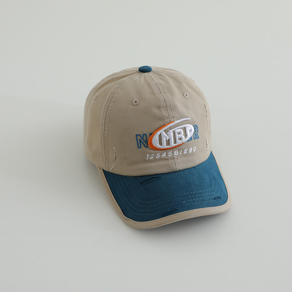 Men's Distressed Cotton Logo Baseball Cap Stornfield