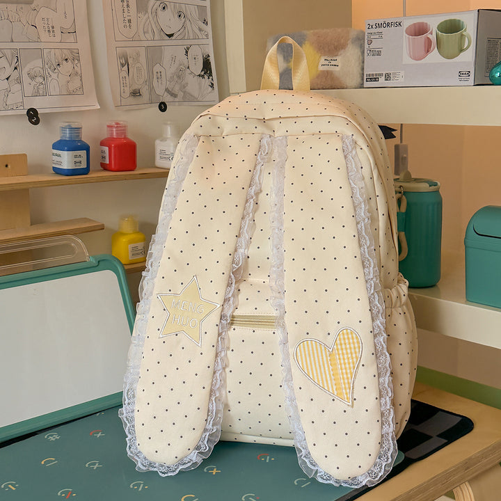 Cute Bunny-Ear Design Embellished Backpack Stornfield