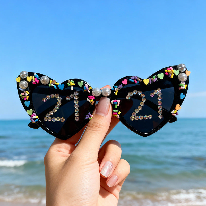 Fun Heart-Shaped Celebration Sunglasses Stornfield