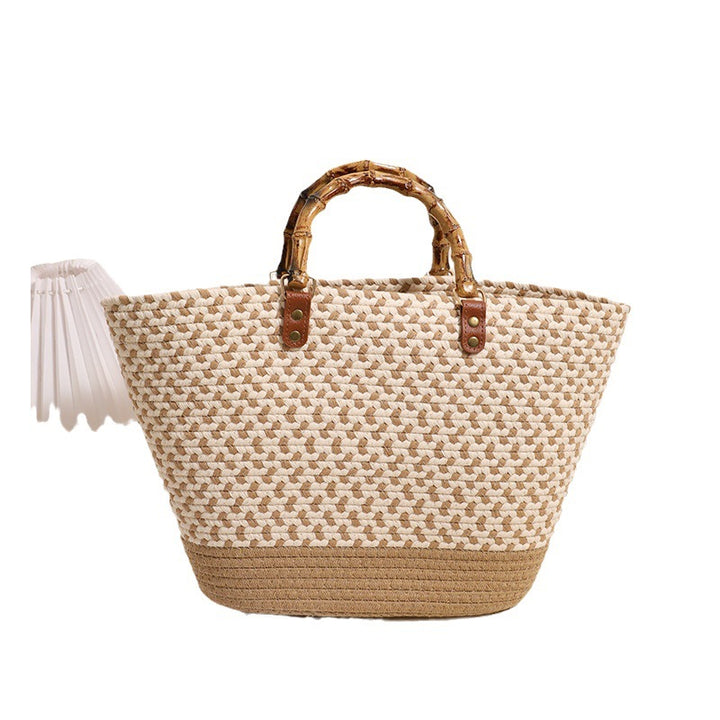 Elegant bamboo handle shopping bag Stornfield