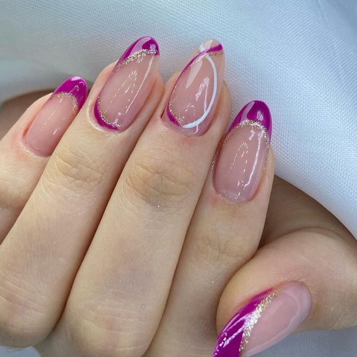 Creative artistic nails with stylish design