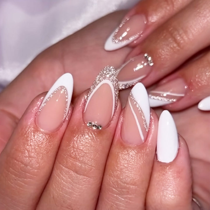 Elegant Geometric Design Press-On Nails Stornfield