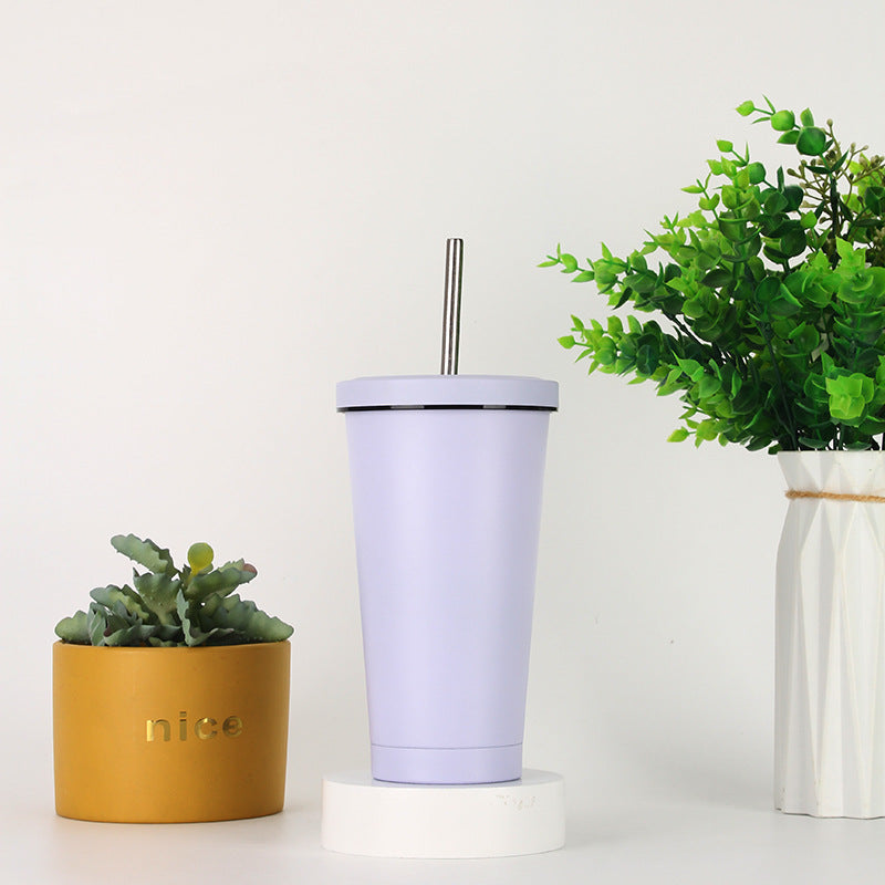 Women's stainless steel drinking cup with straw Stornfield
