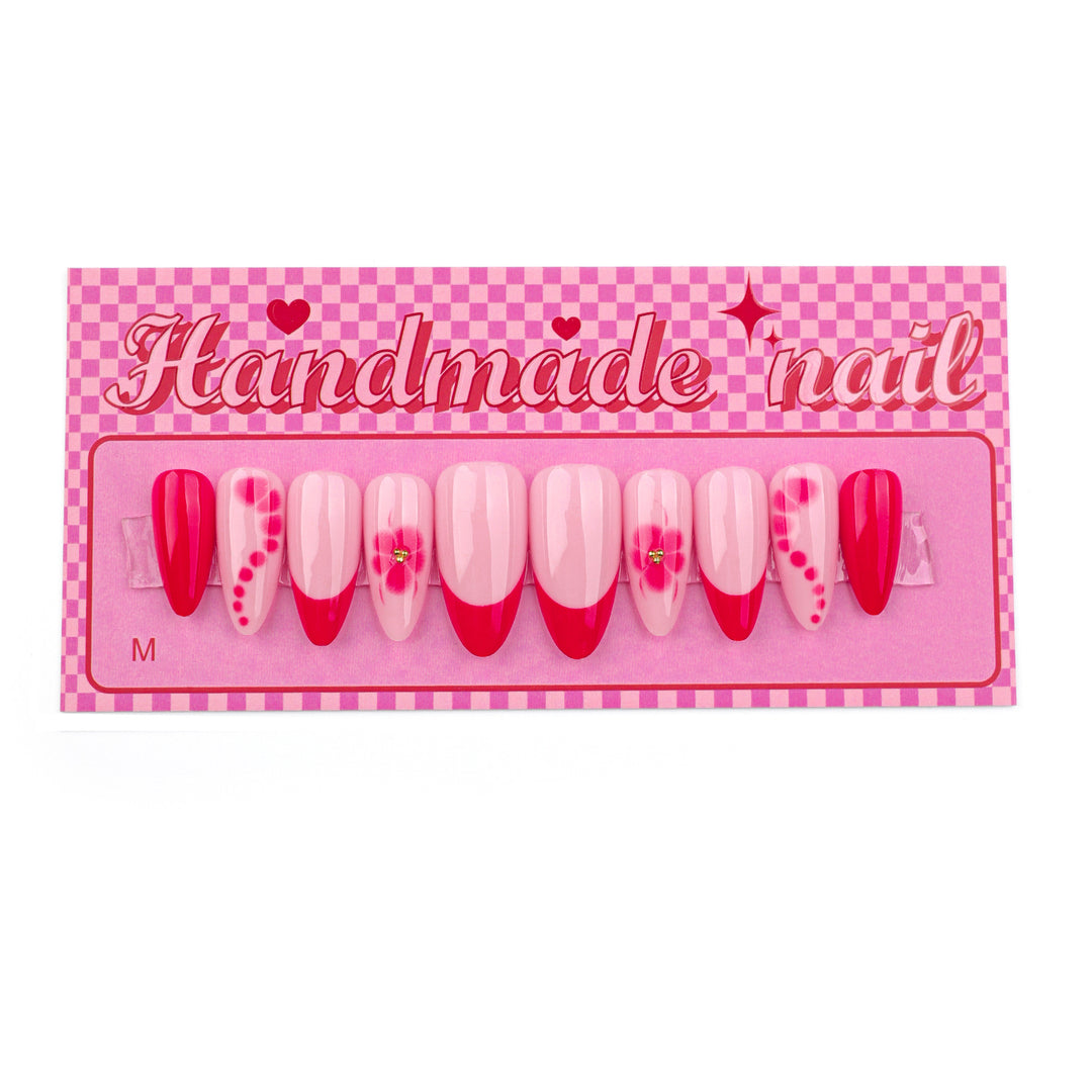 Artistic acrylic nails with floral design and trendy colors Stornfield