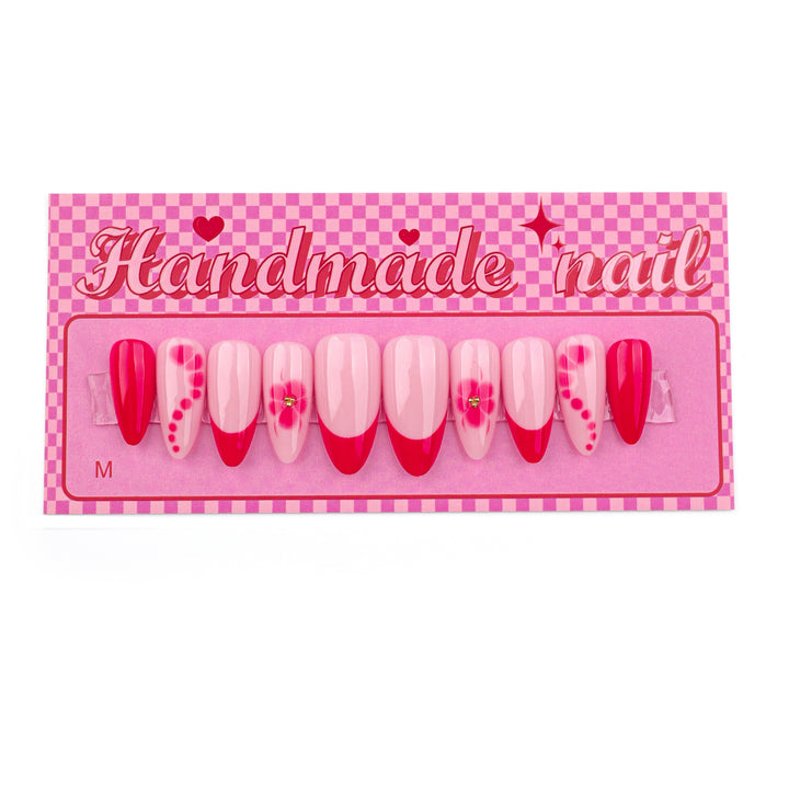 Artistic acrylic nails with floral design and trendy colors Stornfield