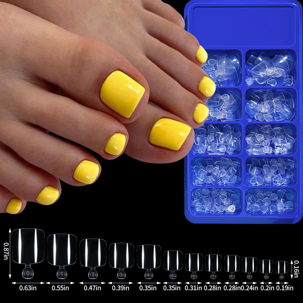 Full Coverage Gel Toe Nail Tips Set