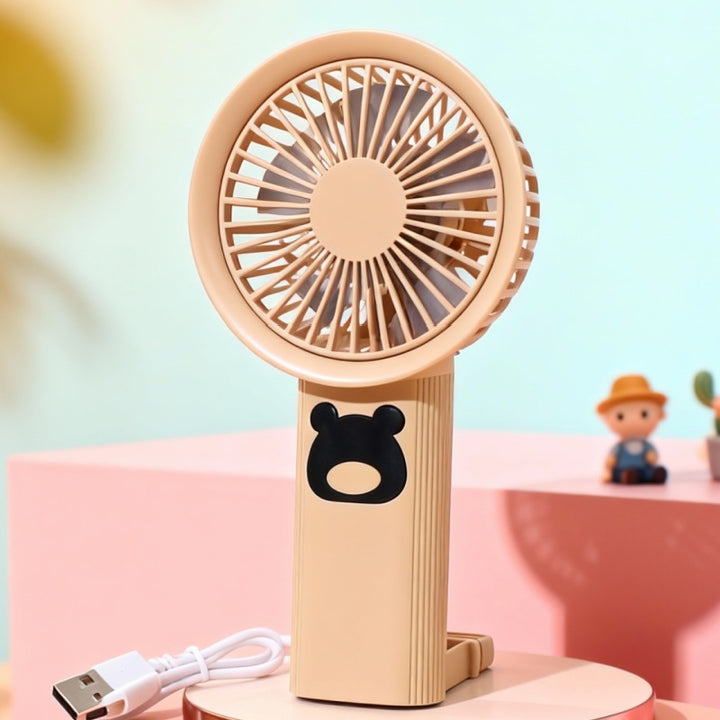 Women Portable Hand Fan with Cute Bear Design Stornfield 1781628530