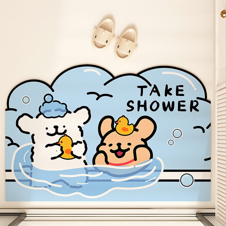 Playful Animal-Themed Floor Mat