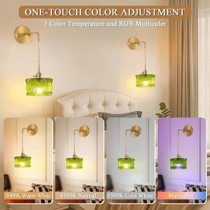 Adjustable Hanging Glass Pendant Light