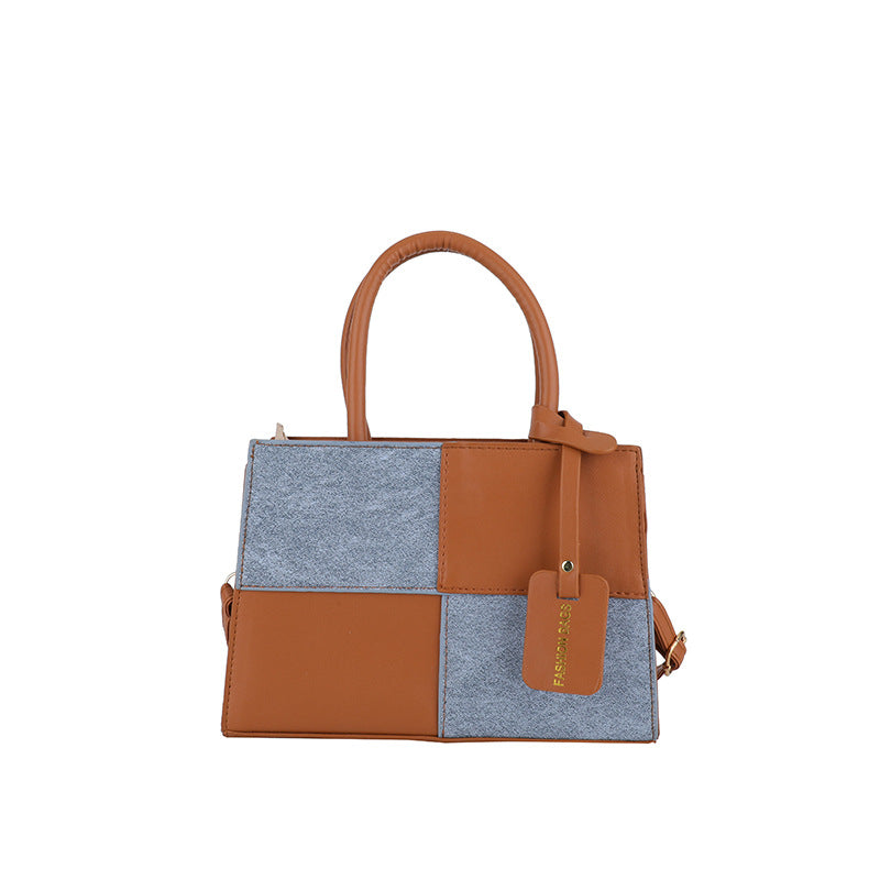 Geometric Patterned Handheld Tote Bag Stornfield