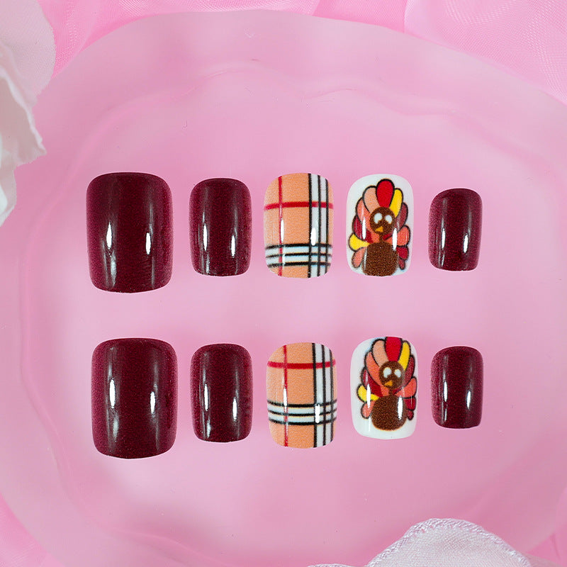 Artificial nail set with festive Thanksgiving motif Stornfield