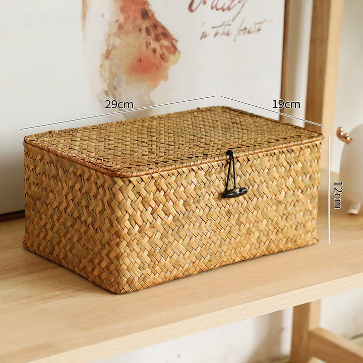 Handcrafted Oval Woven Storage Box Stornfield