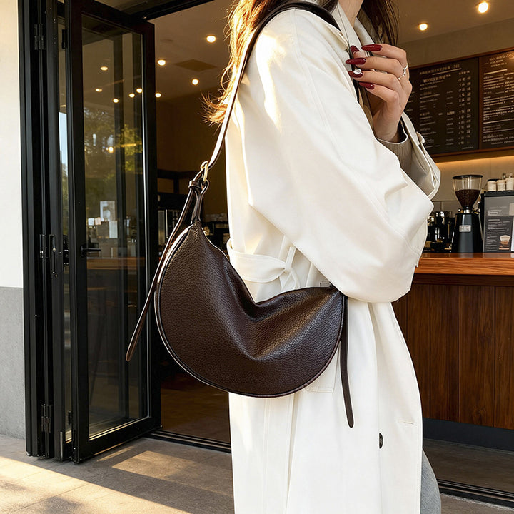 Textured Leather Sling Bag