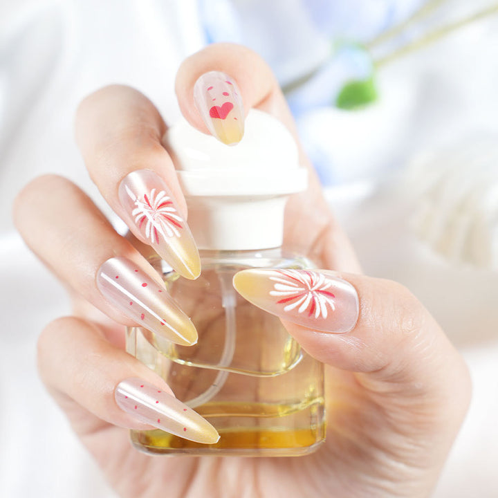 Artistic Floral Nail Art Extensions Stornfield