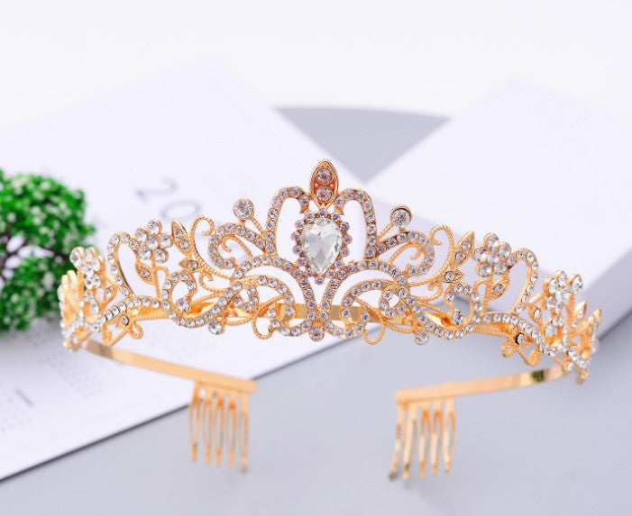 Ladies Sparkling Crystal Tiara with Filigree Design Stornfield