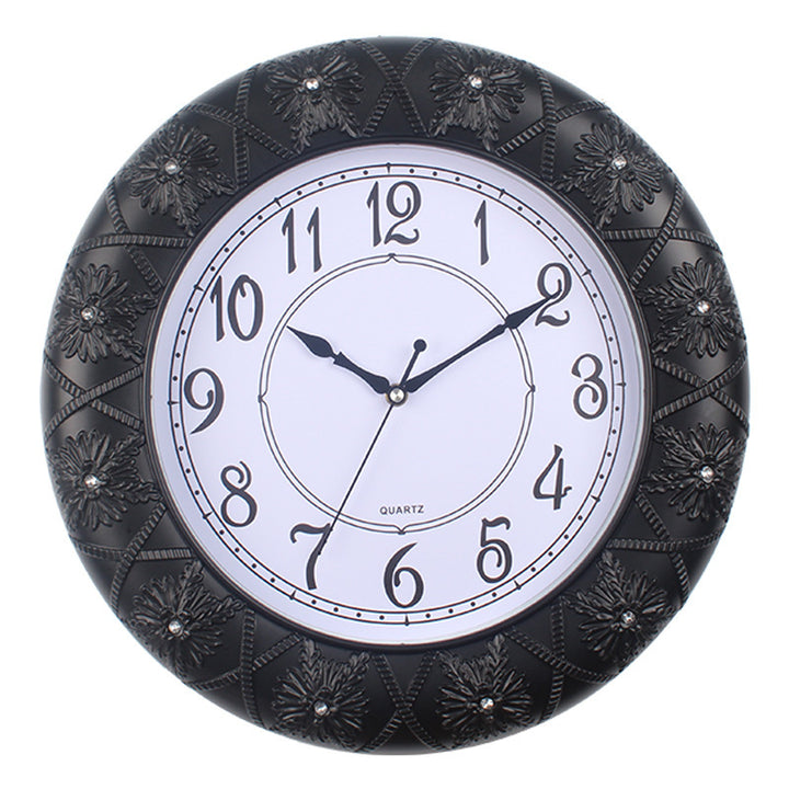 Elegant Wall Clock with Filigree Flower Design Stornfield