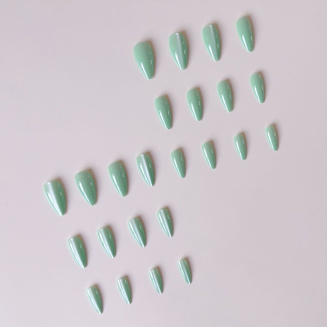 Acrylic nail set with sparkling glitter and elegant design Stornfield