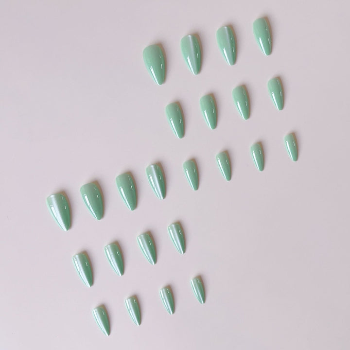 Acrylic nail set with sparkling glitter and elegant design Stornfield