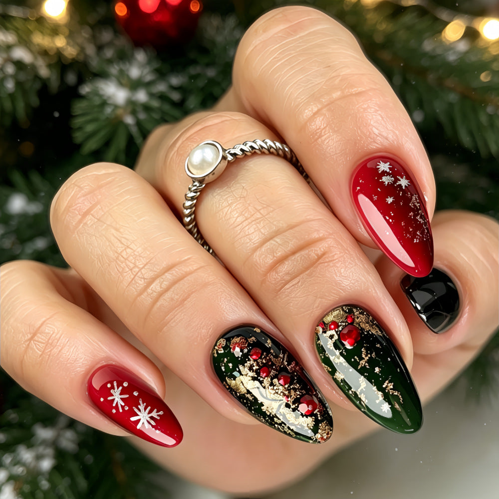 Artificial nails in festive Christmas design Stornfield 1787298787