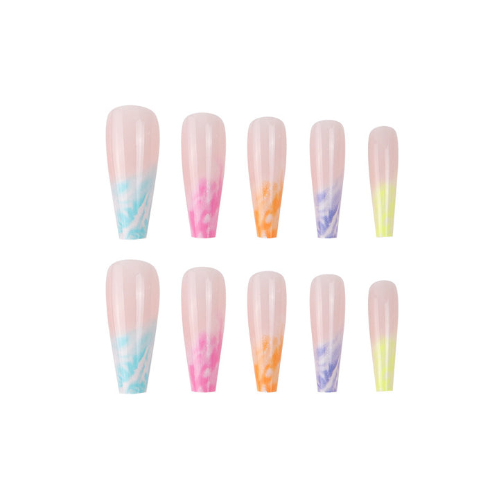 Marbled Acrylic Press-On Nails Stornfield