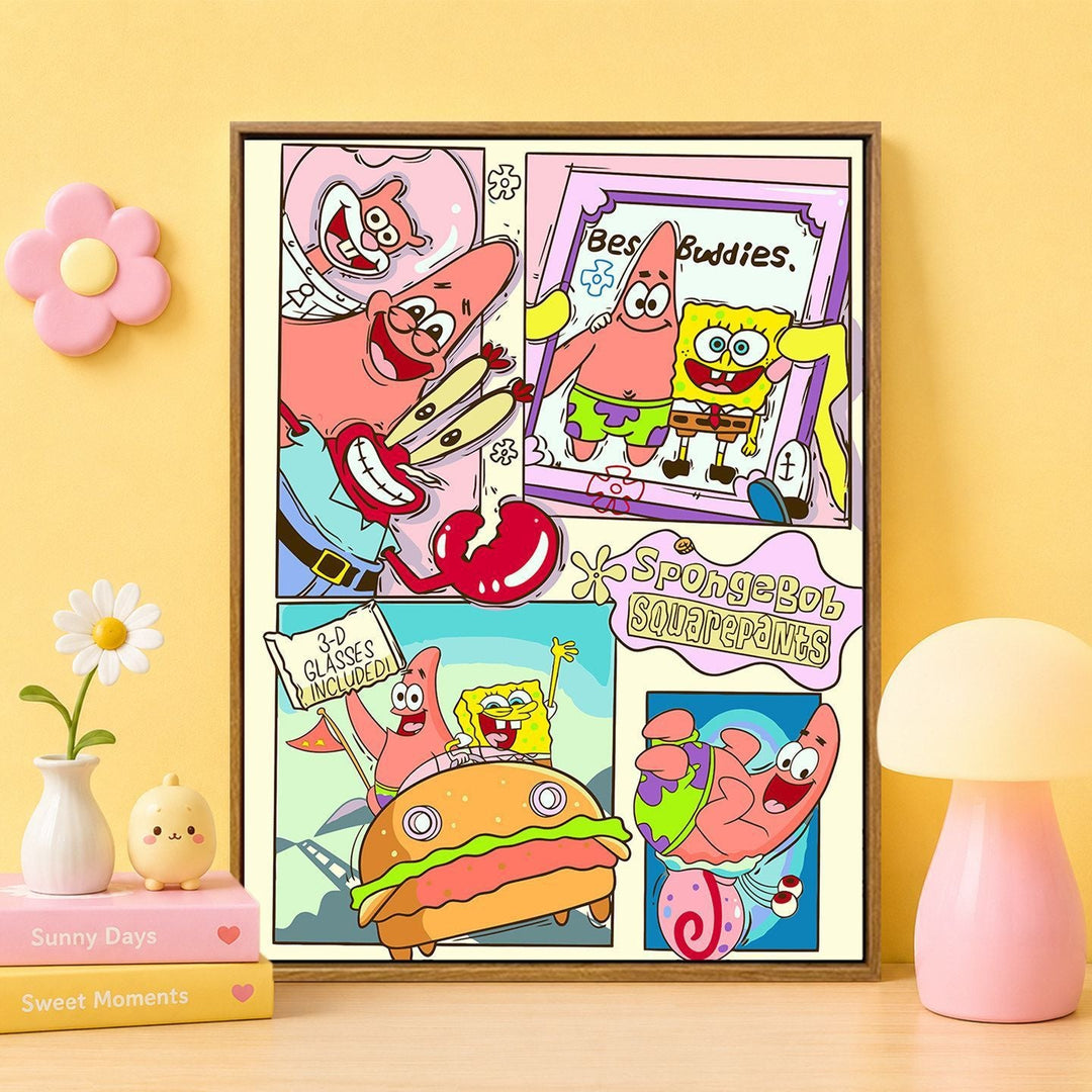 Cartoon Character Themed Wall Art Print Stornfield