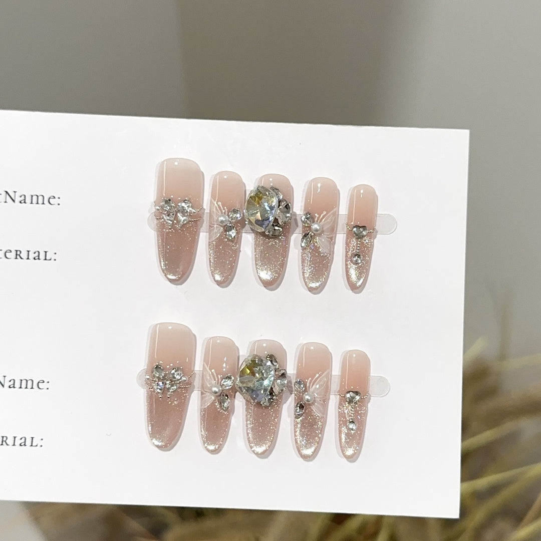 Elegant Glamorous Press-On Nails