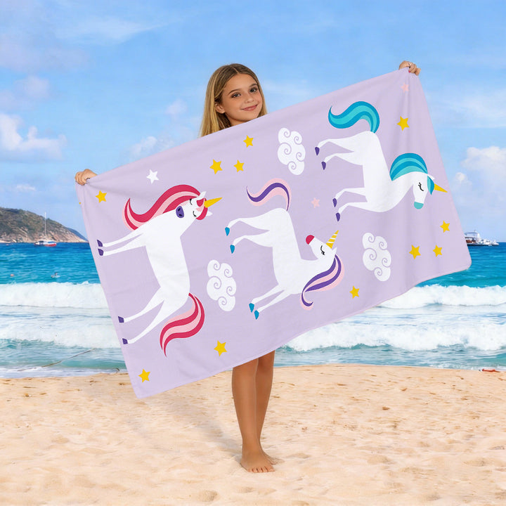 Beach towel with colorful horse motif Stornfield
