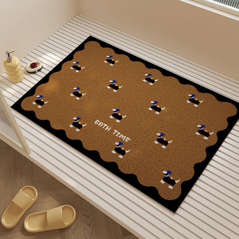 Playful Dog-Themed Bath Mat