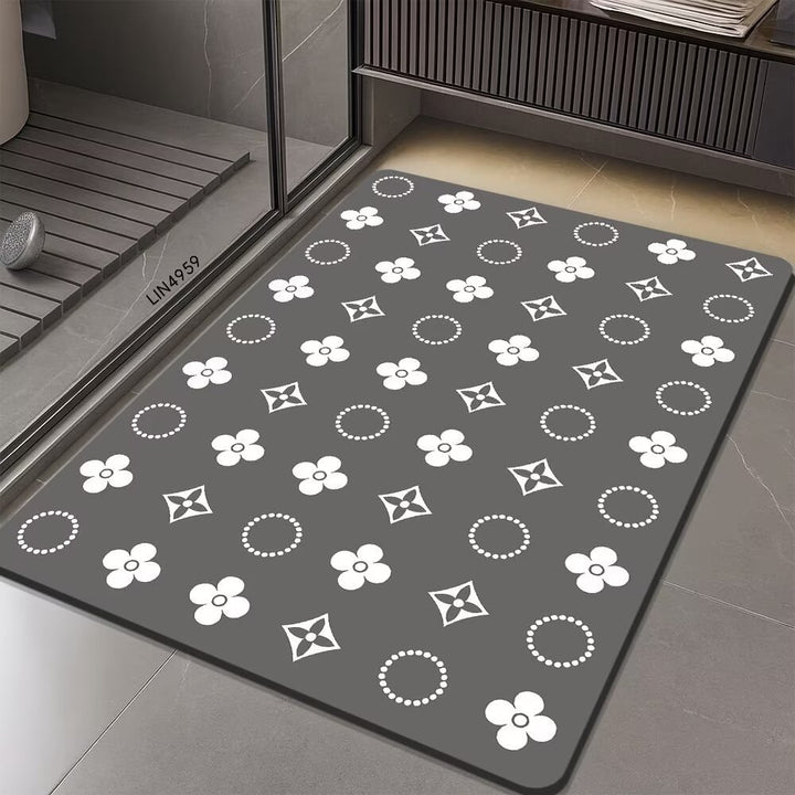 Geometric Hexagonal Pattern Bath Mat Stornfield