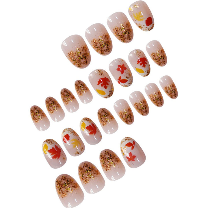 Autumn-Themed Press-On Nail Set Stornfield