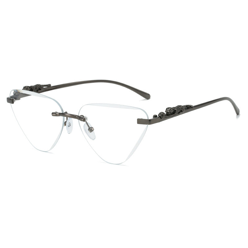 Women's Designer Sunglasses with Creative, Triangular Frame and Elegant Gold Accents Stornfield