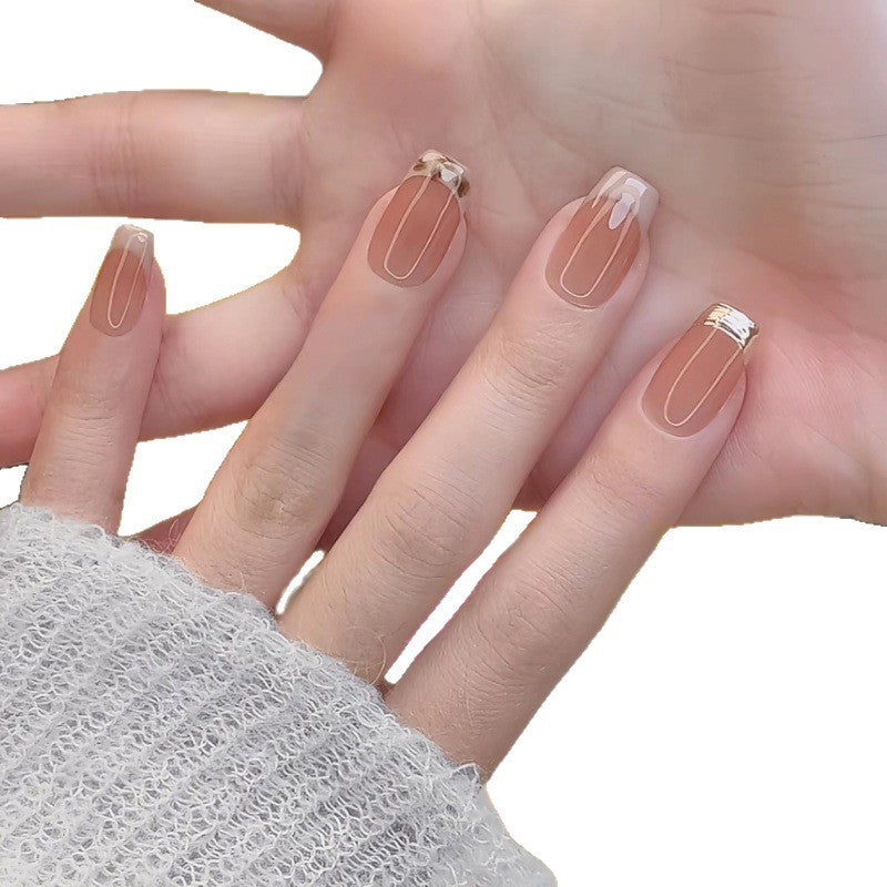 Glossy Gradient Nail Extensions